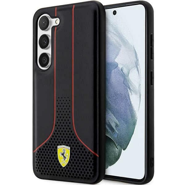 Ferrari ovitek za Samsung S23+ Perforated 296 P, črn