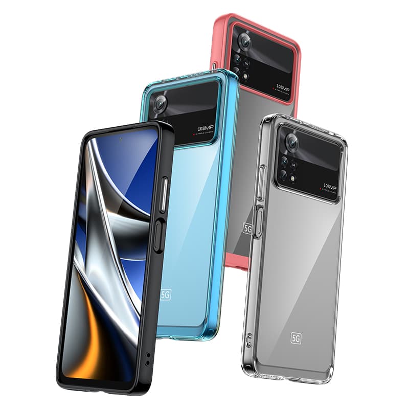 Ovitek Outer Space Case za Xiaomi Poco X4 Pro 5G s fleksibilnim okvirjem, moder 3
