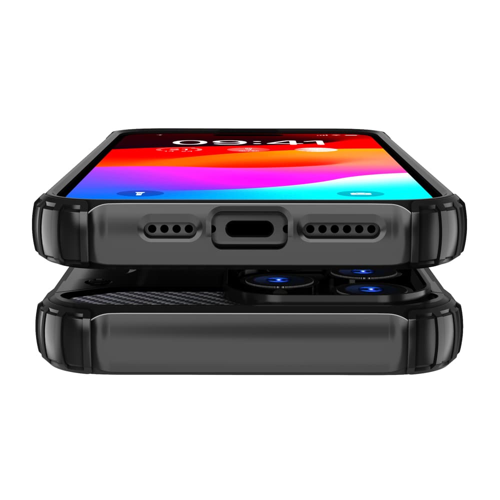 Hibridni ovitek Armor za iPhone 15 Pro Hurtel - moder 7