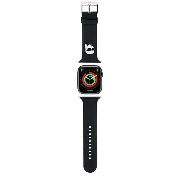 Karl Lagerfeld pašček 3D Rubber Karl Head za Apple Watch 38/40/41mm - črn