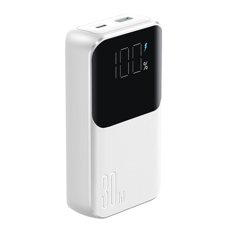 Mini power bank Joyroom JR-PBC06 30W 10000mAh z vgrajenimi kabli - bel
