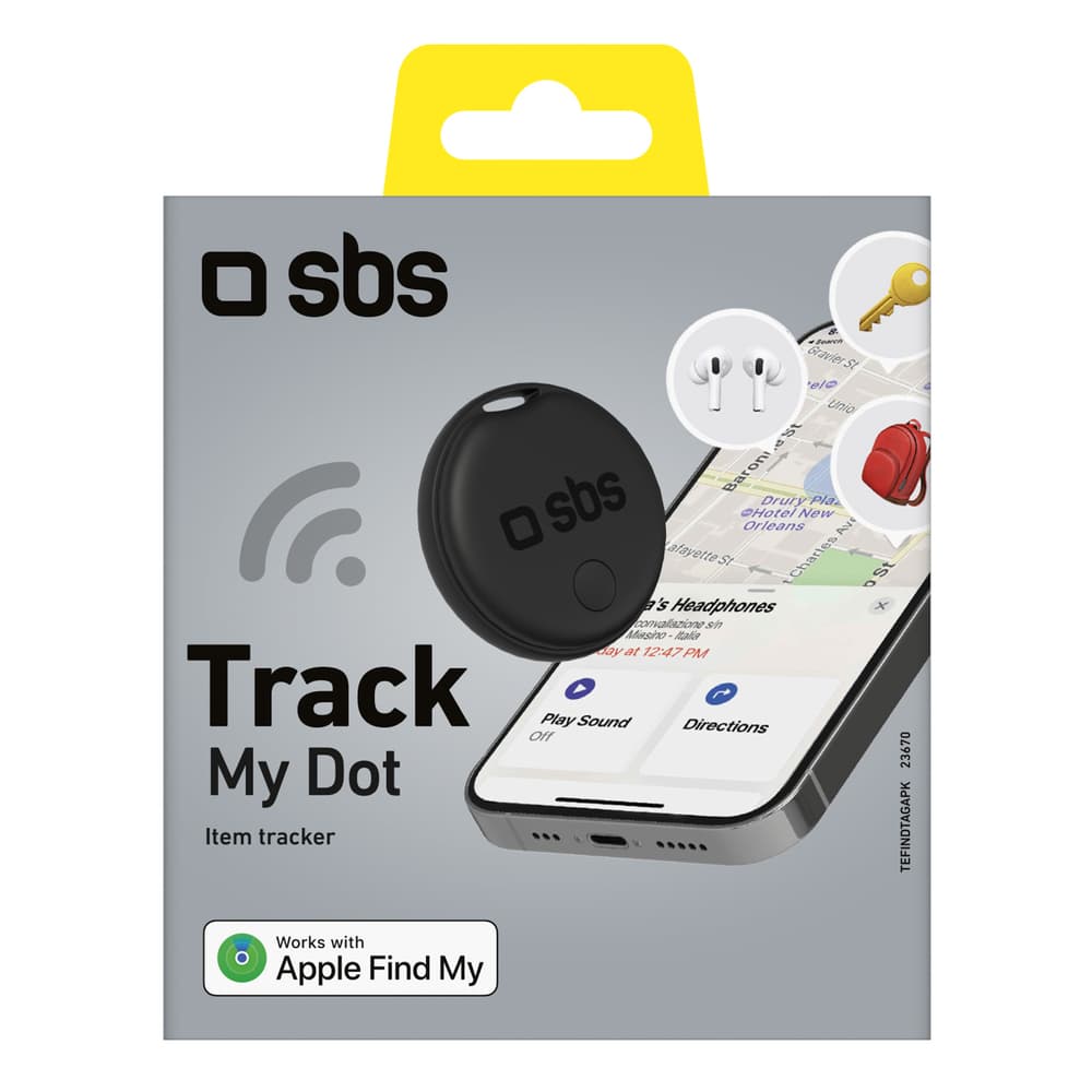 SBS Track My Circle sledilnik za Apple Find My - Črna 2