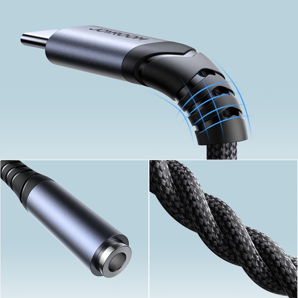 Joyroom SY-C01 USB-C na 3.5 mm jack DAC adapter - črn 8
