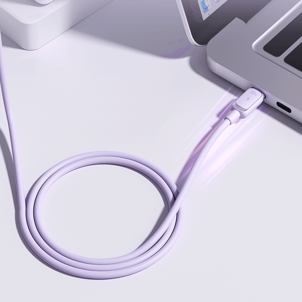 Joyroom A14 USB-C / USB-C 100W kabel 1.2m - vijoličen 4