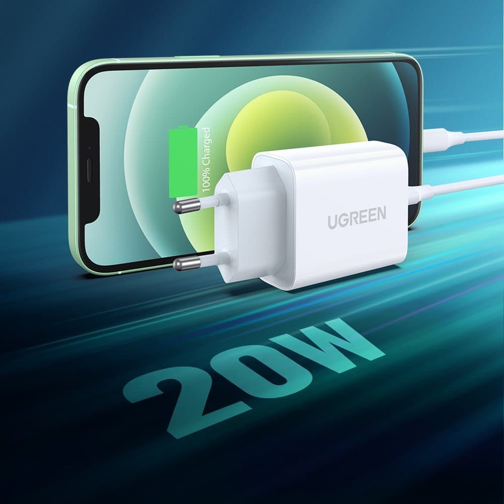 Ugreen USB polnilec Power Delivery 3.0 Quick Charge 20W, bel 3