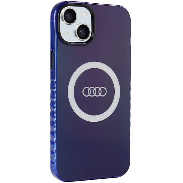 Audi IML Big Logo MagSafe ovitek za iPhone 15 Plus / 14 Plus - modra 6