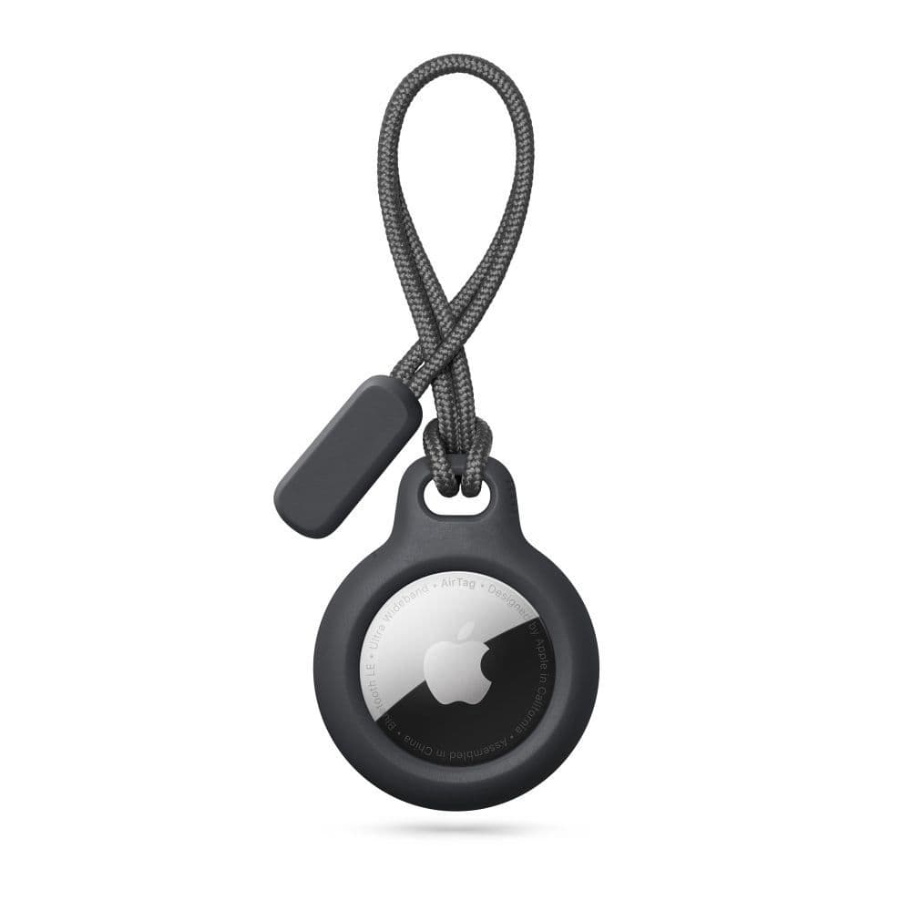 Tech-Protect Rough Chain etui za Apple AirTag z obeskom - Črn