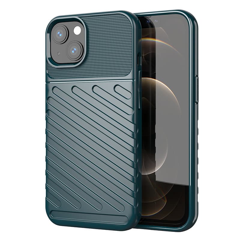 Thunder Case Fleksibilna TPU ovitek za iPhone 13 mini - Zelena