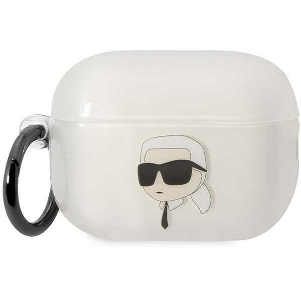 Karl Lagerfeld ovitek za Airpods Pro 2 Ikonik Karl Lagerfeld, transparenten