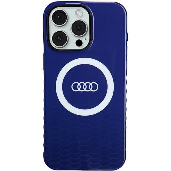 Audi IML Big Logo MagSafe ovitek za iPhone 15 Pro Max - modra