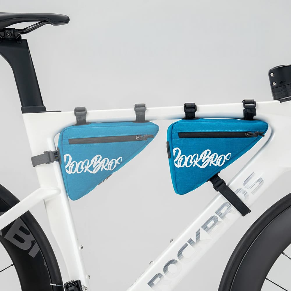 Rockbros G001 trikotna torba za okvir 0,8L - modra 2