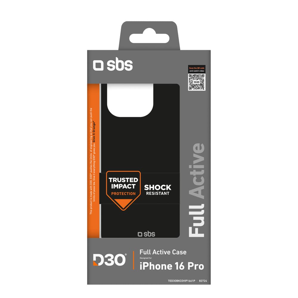 SBS Full Active D3O ovitek za iPhone 16 Pro - črna 2