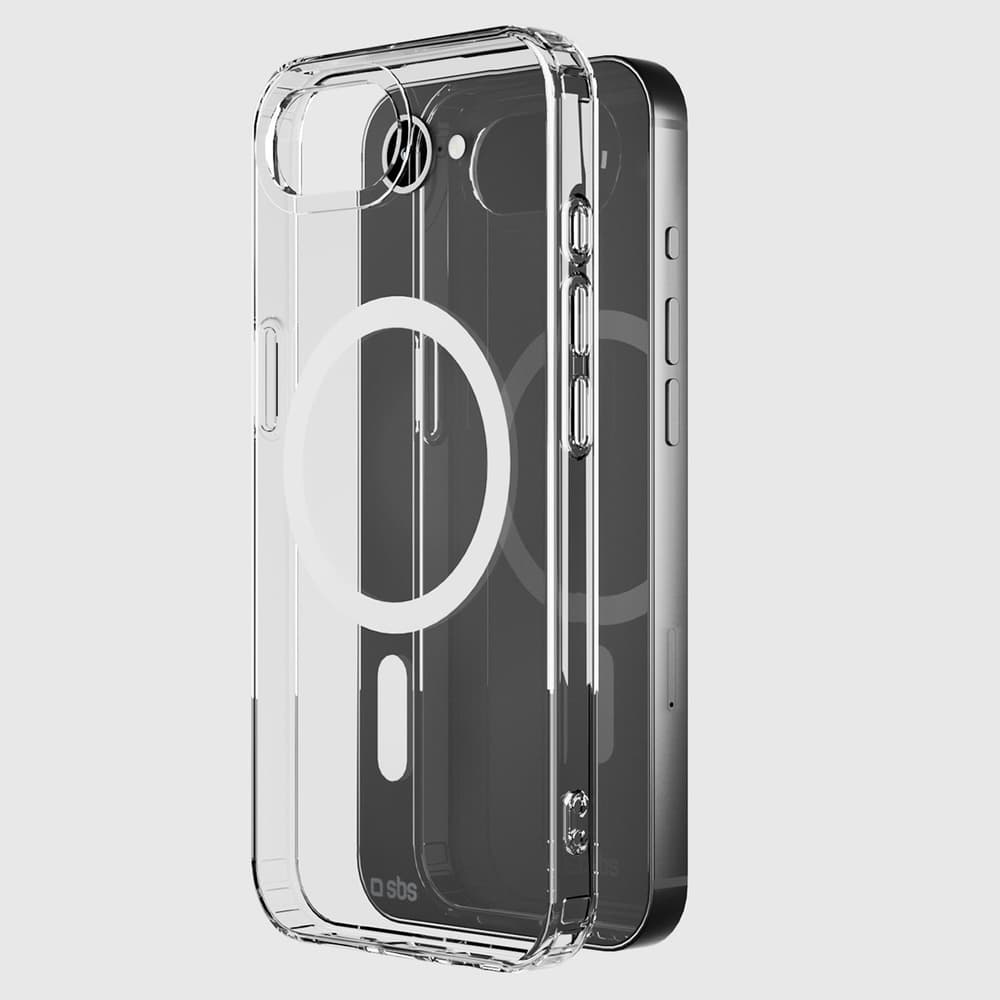 SBS zaštitni etui Cover Light Mag za iPhone 16e/17e, s MagSafe, prozoren 3