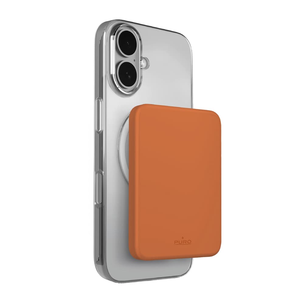 Puro Slim Power Mag 4200mAh Powerbank, MagSafe, USB-C - Oranžna