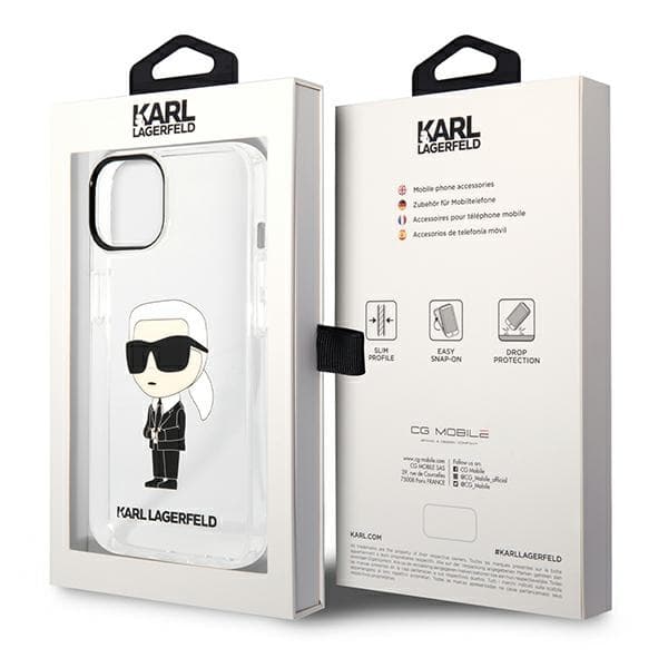 Etui Karl Lagerfeld Ikonik Karl za iPhone 14 Plus - prozoren 8