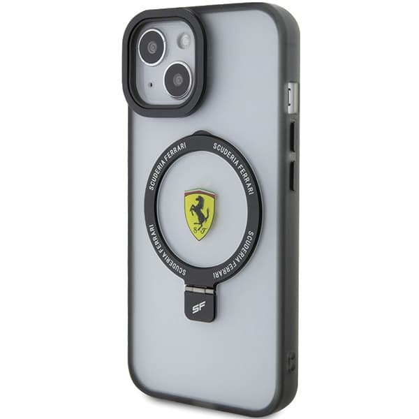Ovitek Ferrari Ring Stand 2023 MagSafe za iPhone 15 Plus / 14 Plus - črn 2
