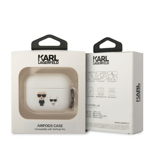 Karl Lagerfeld Silicone etui za AirPods Pro belo 3