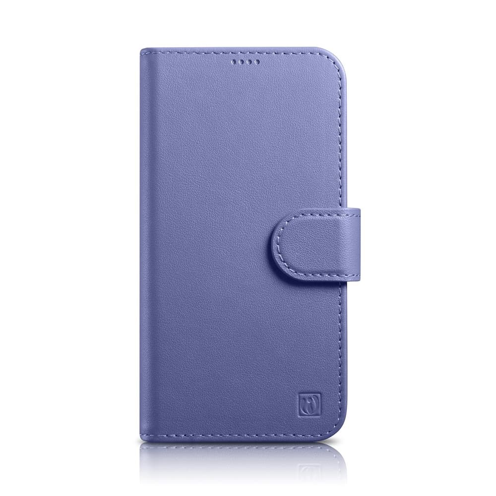 iCarer denarnica ovitek 2v1 za iPhone 14 Pro, svetlo vijolična, Anti-RFID