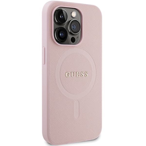 Guess Saffiano MagSafe ovitek za iPhone 14 Pro - roza 4