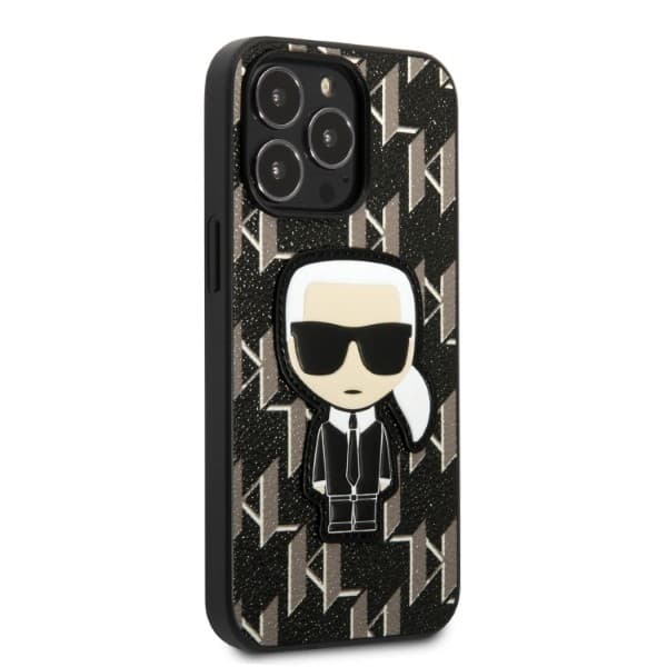 Ovitek Karl Lagerfeld Monogram Ikonik Patch za iPhone 13 Pro/13 (6,1") - črn 4