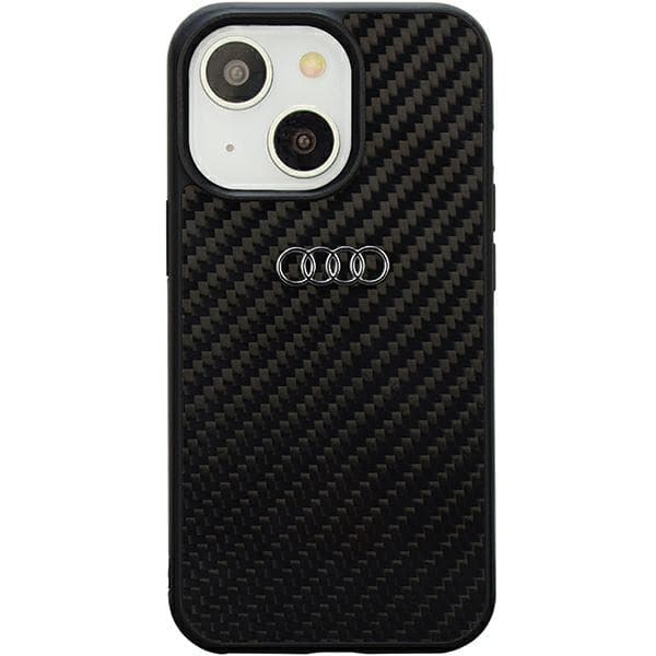 Ovitek Audi Carbon Fiber za iPhone 14 - črn