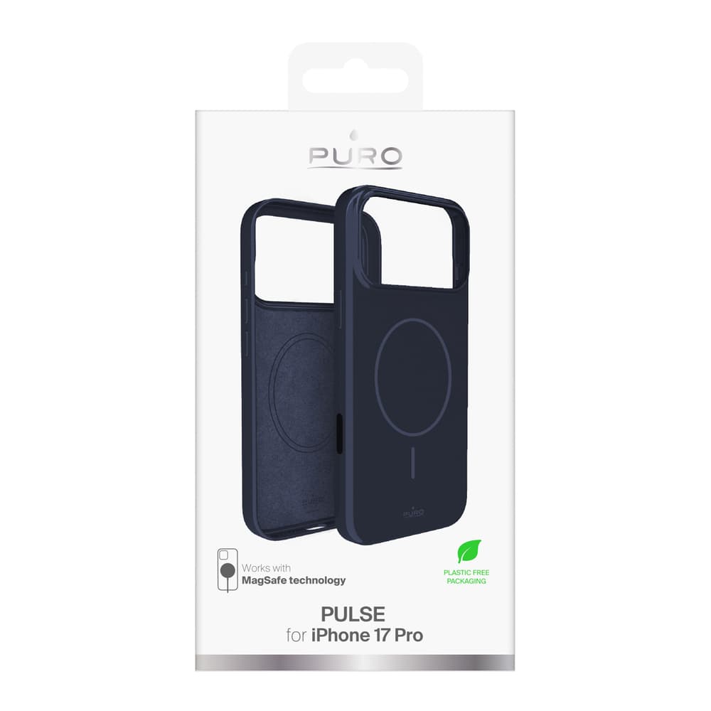 Puro Pulse ovitek za iPhone 17 Pro, polikarbonat, temno moder - MagSafe 2
