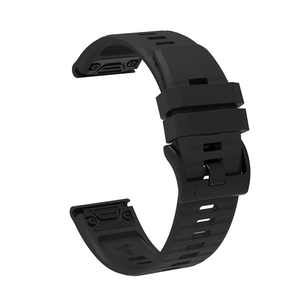 Hurtel silikonski pašček za Garmin Fenix 3/5X/6X/7X Pro - črn