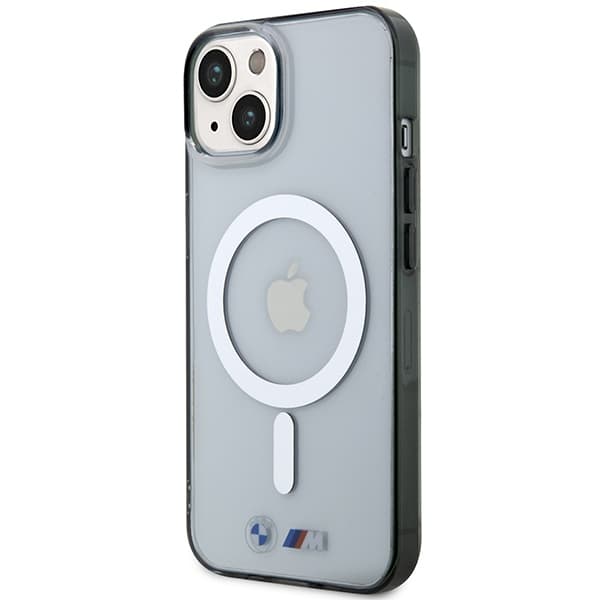 Ovitek BMW Silver Ring MagSafe za iPhone 14 6.1" transparenten 2