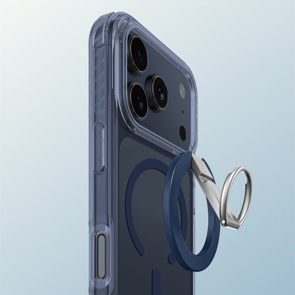AmazingThing Titan Pro ovitek z obročem za iPhone 17 Pro Max, MagSafe, moder 7