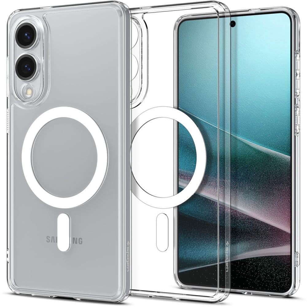 Spigen Ultra Hybrid Mag ovitek z MagSafe za Samsung Galaxy S25 Edge - prozoren