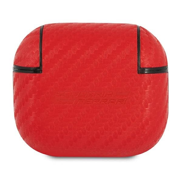 Ferrari etui za AirPods 3, On Track PU Carbon, rdeč/rdeč 2