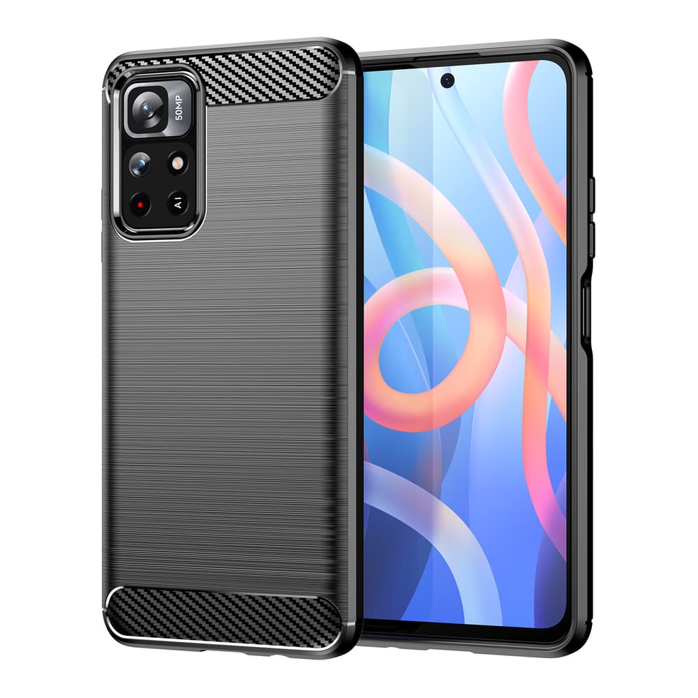 Carbon Case ovitek za Xiaomi Redmi Note 11, črn