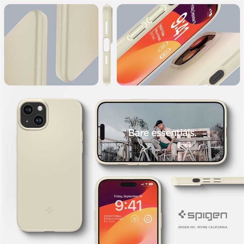 Ovitek Spigen Thin Fit za iPhone 15 Plus - bež 8