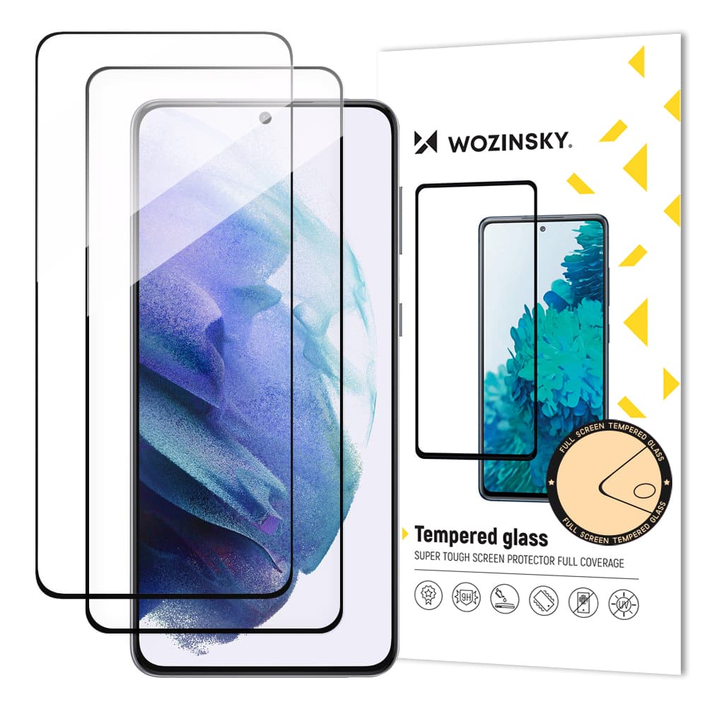 Wozinsky Kaljeno steklo Full Glue 2x za Samsung Galaxy S23+ (črn okvir)