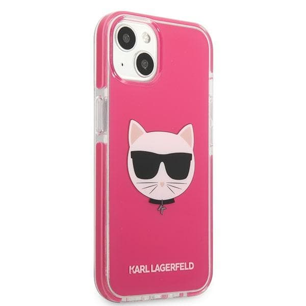 Etui Karl Lagerfeld Choupette Head za iPhone 13 mini - fuksijna 4
