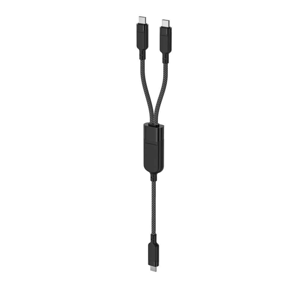 Acefast C5 USB-C - USB-C / USB-C 2v1 kabel, 100W, 480Mb/s - črn 2