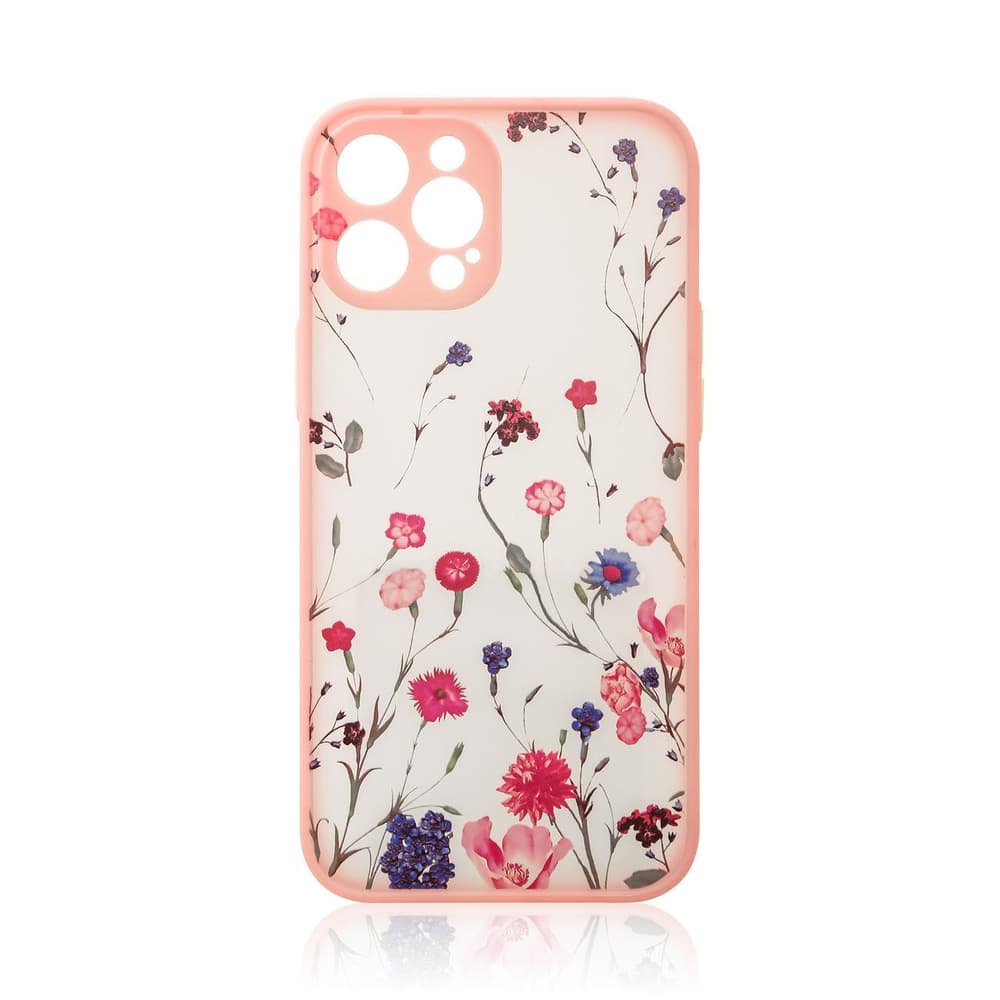 Hurtel ovitek Design Case za iPhone 12 Pro Max, cvetličen roza