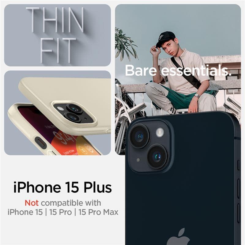 Ovitek Spigen Thin Fit za iPhone 15 Plus - bež 3