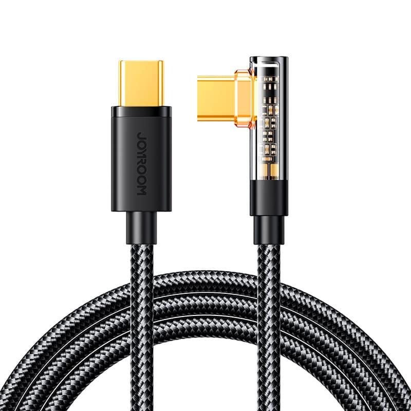 Joyroom S-CC100A6 Gaming kabel USB-C (kotni) / USB-C (raven), 100W, 1.2 m, črn