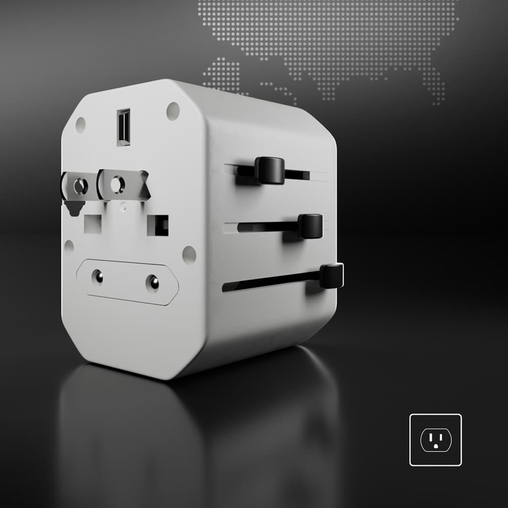 SBS TEADAPTUSBTCUNI USB-C/USB-A univerzalni potovalni adapter (bel) 8