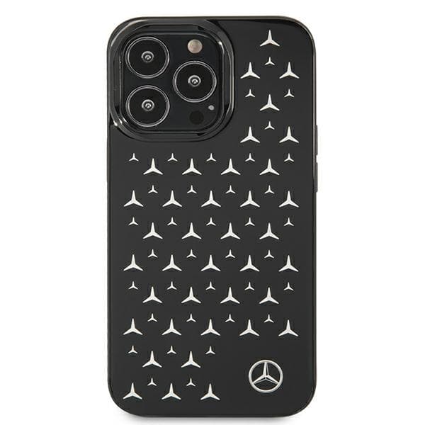 Mercedes ovitek Silver Stars Pattern za iPhone 13 Pro / iPhone 13 - črn 3