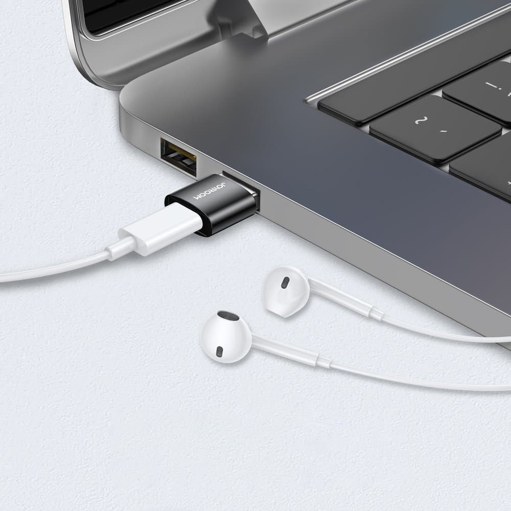 Joyroom adapter USB-C (ženski) na USB-A (moški) 2 kosa, črn 4