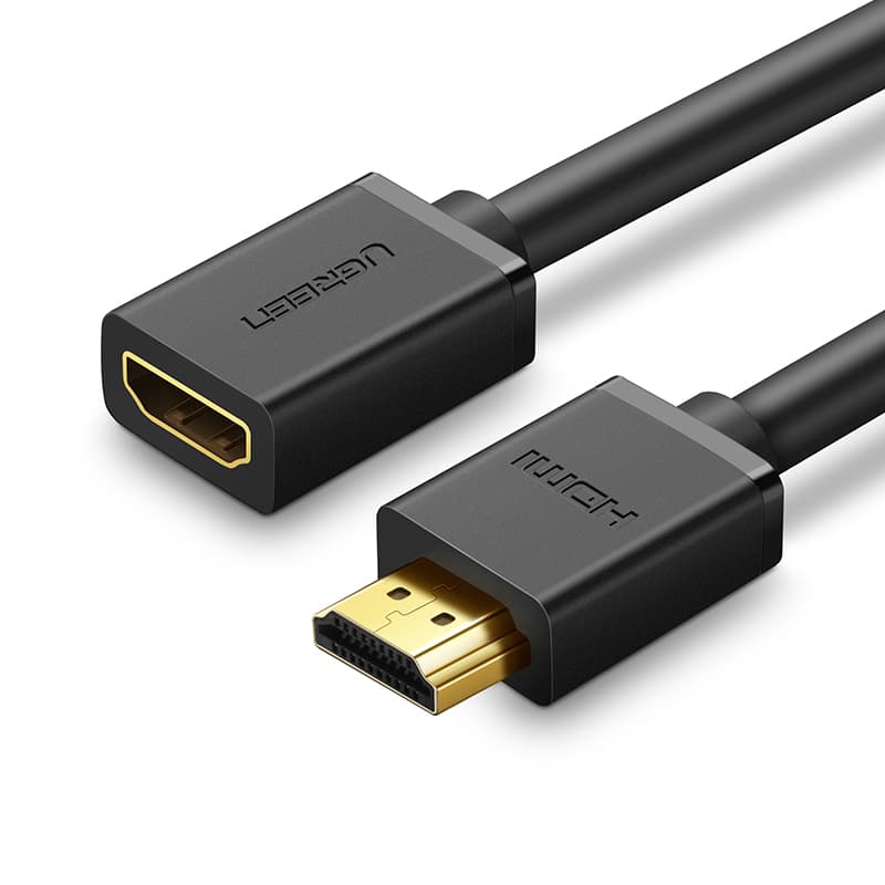 Ugreen HD107 HDMI (M) - HDMI (F) 4K kabel 1m - črn