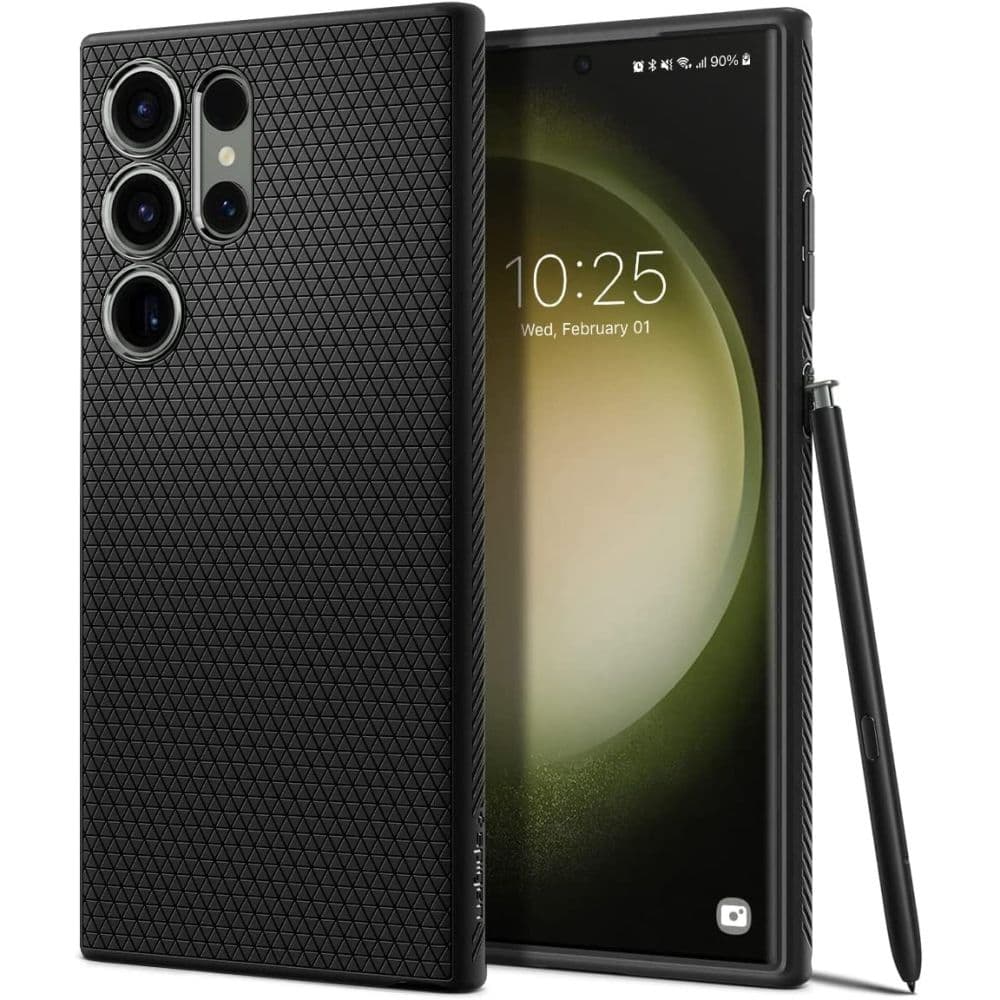 Spigen Liquid Air ovitek za Samsung Galaxy S23 Ultra - mat črn