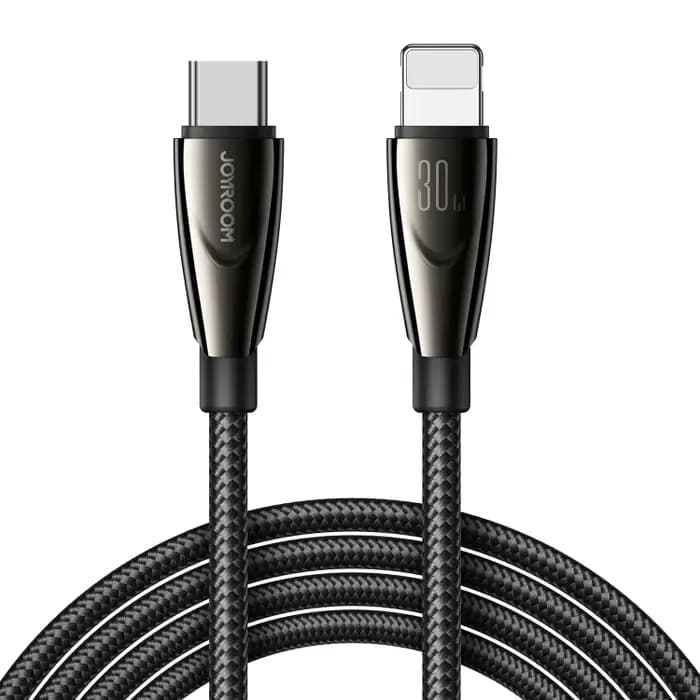 Joyroom Pioneer USB-C / Lightning 30W 1.2m kabel - črn