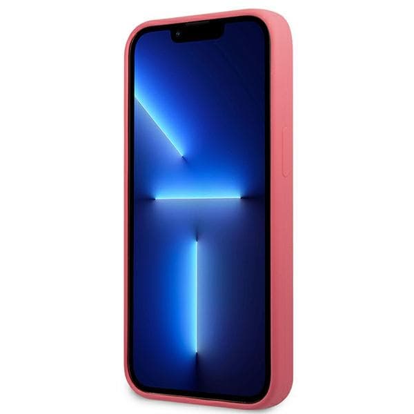 Ovitek Karl Lagerfeld Silicone Plaque za iPhone 13 mini, fuksija 5