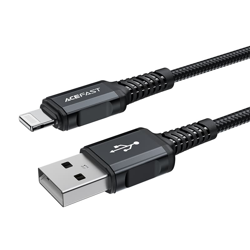 Acefast USB v Lightning kabel 1.8m, 2.4A, črn (C4-02 A) 2