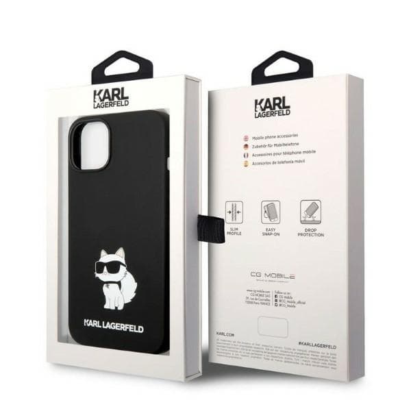 Karl Lagerfeld Silicone Choupette etui za iPhone 14 Plus - črna 8