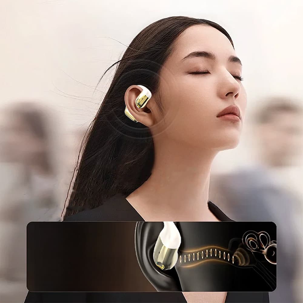 Dudao U4Pro Bluetooth slušalke, OWS, bež in zlata 4