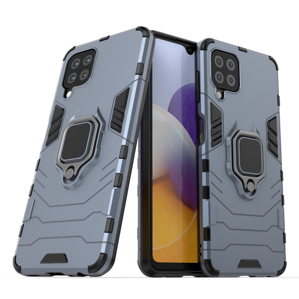 Ring Armor ovitek z obročem za Samsung Galaxy A22 4G, moder 2